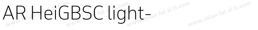 AR HeiGBSC light字体转换